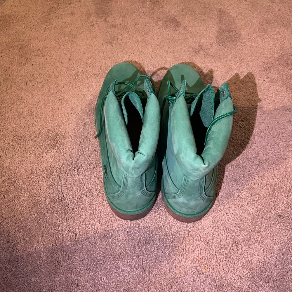 Timberland Green Nubuck Lace-Up Men's Boots - Picture 12 of 12